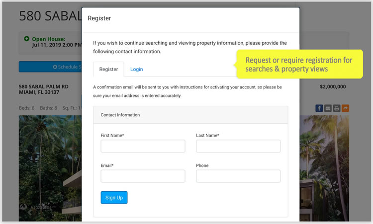 lead capture IDX Service Provider For Realtors