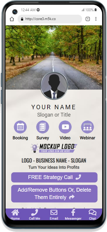 PWA - Digital Business Card Violet Color