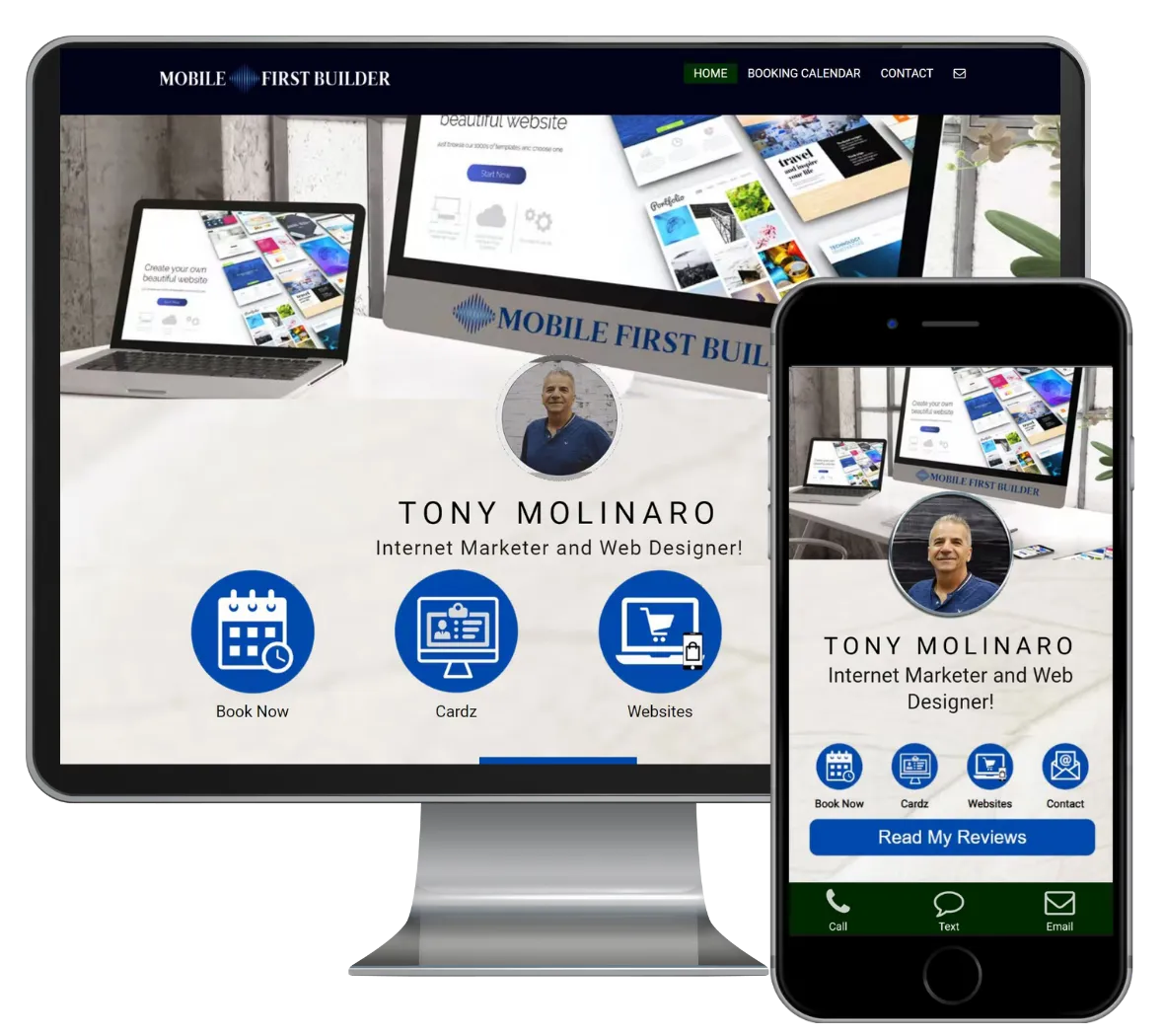 digital business card and website