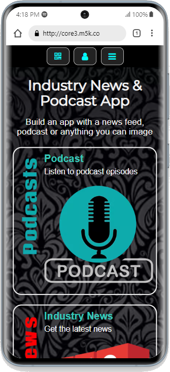 Industry News & Podcast App Dark Theme