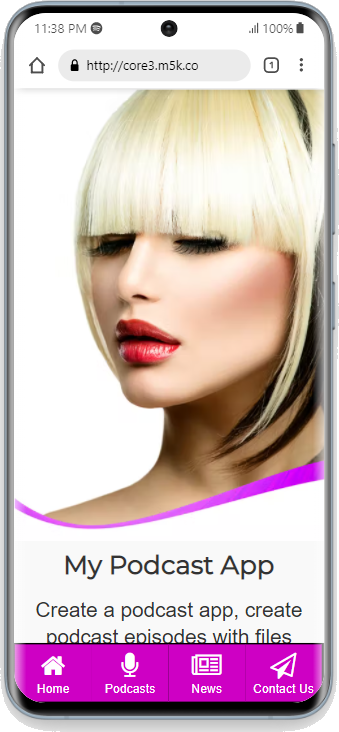 Large Profile Image Curved Border Pink