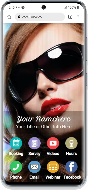 Two Button Rows With Large Background Image