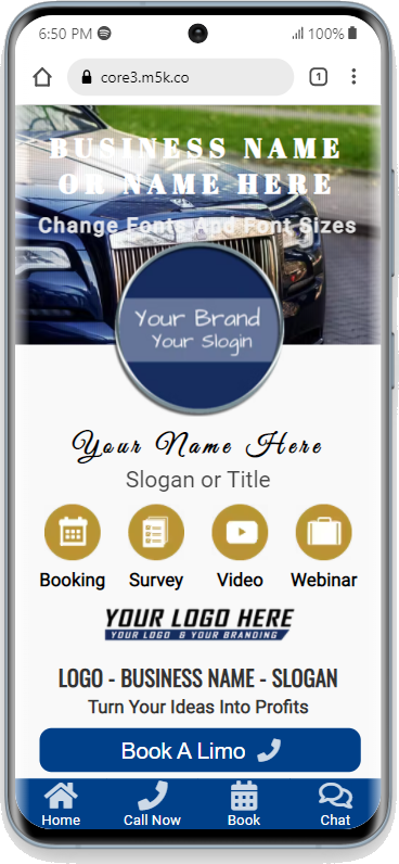 PWA Blue Gold Digital Business Card