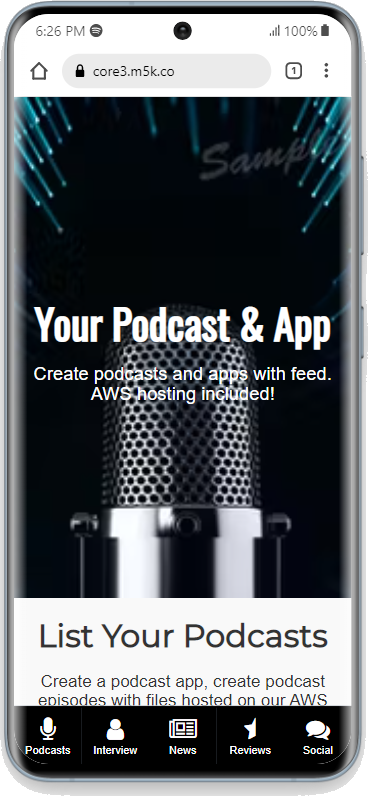 Black w/ White Background Podcast