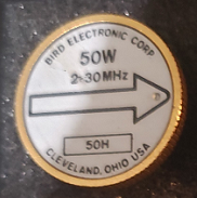 Bird Elements/Plugs for the 43 Watt Meter - 50H	2-30 MHz  50Watts
