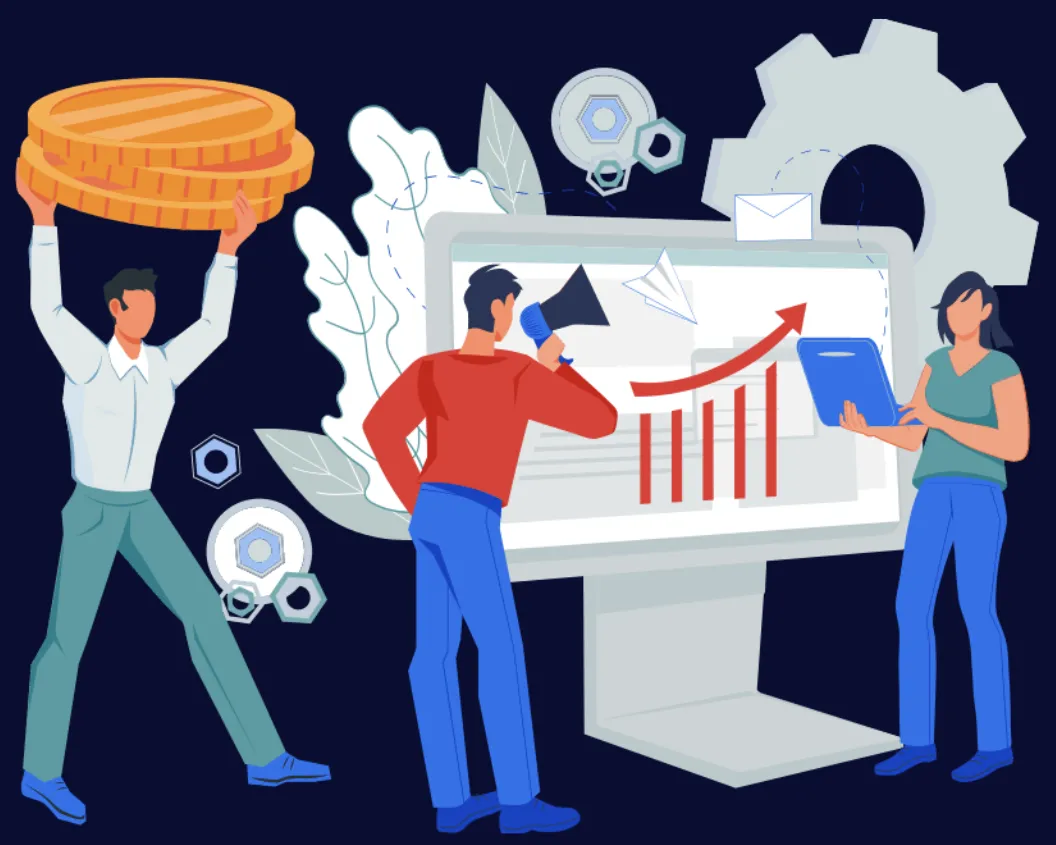 Digital marketing connecting clients to customers