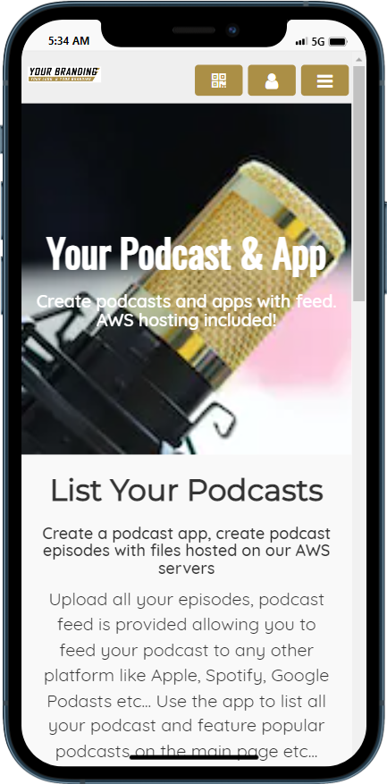 Podcast Gold Buttons