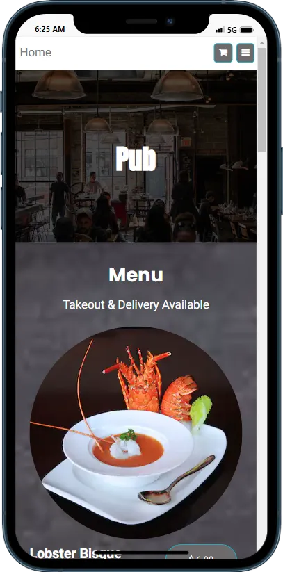 Pub Food Ordering