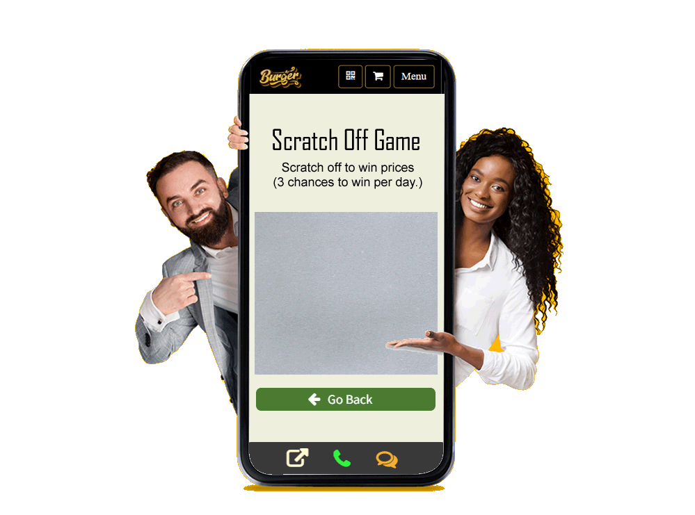 Digital Lottery Style Scratch Card App