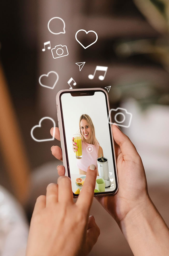 Woman With Instagram Phones