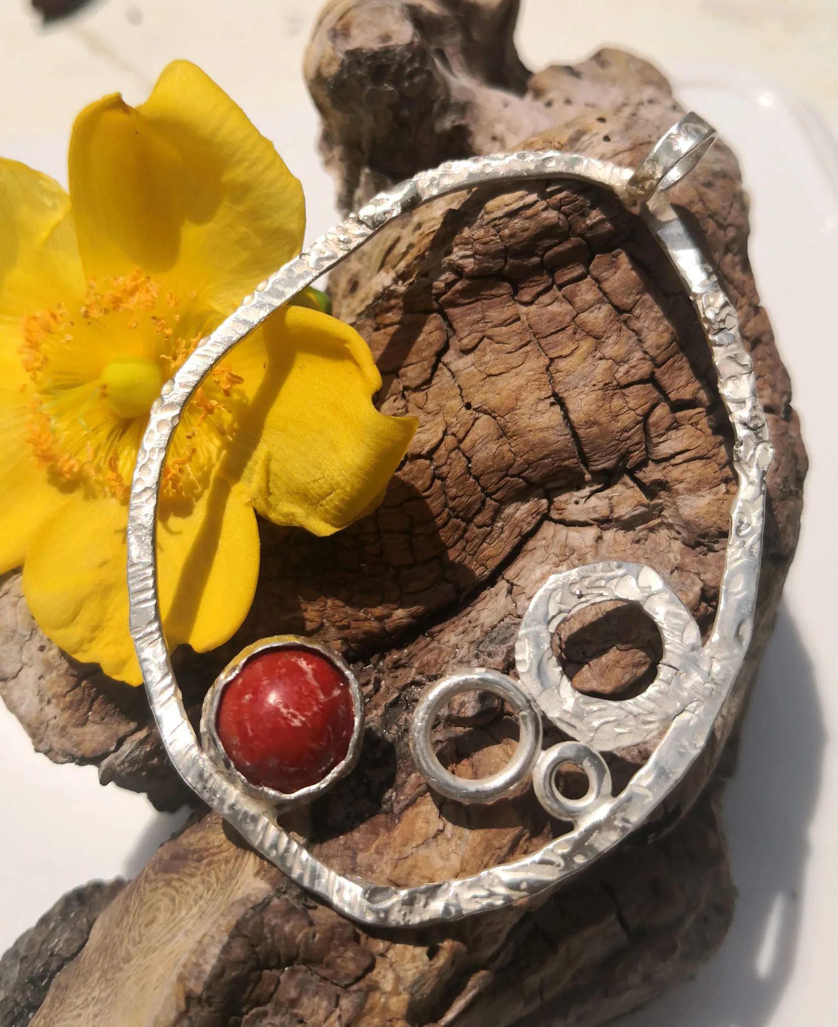 Ciondolo con Madrepora argento