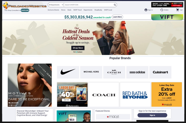 Option #1 Preloaded Websites