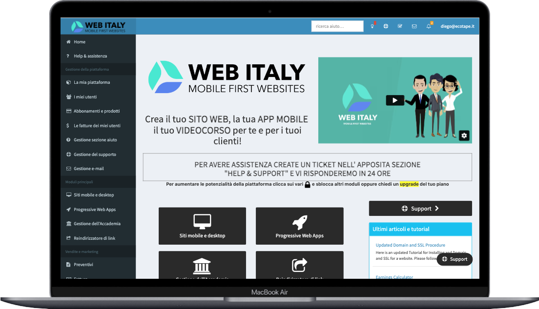 piattaforma Web Italy