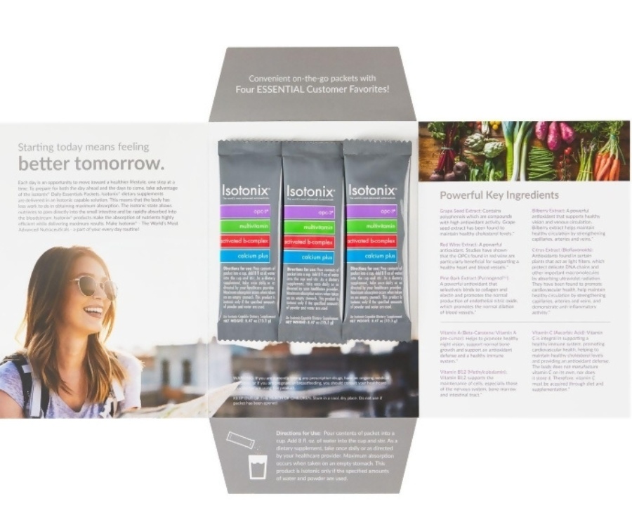 trial size marketing essential packets