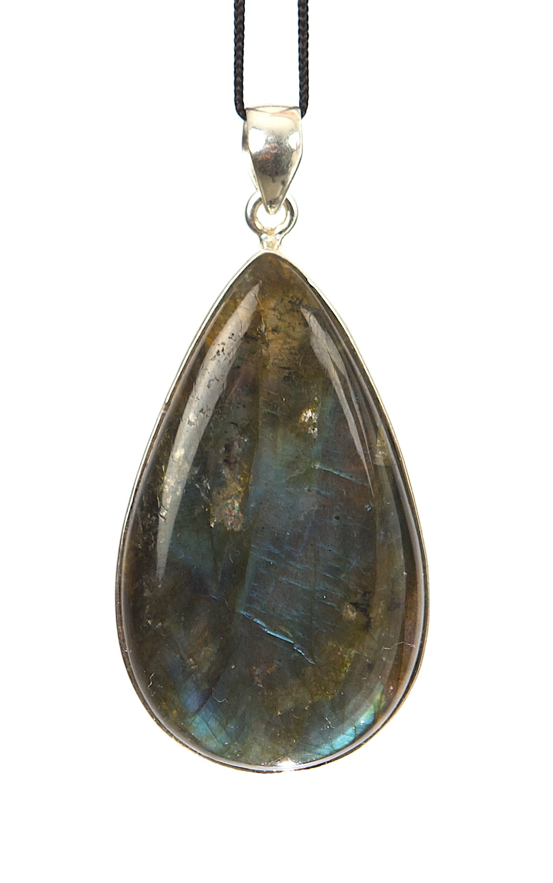 Ciondolo argento con Labradorite a goccia