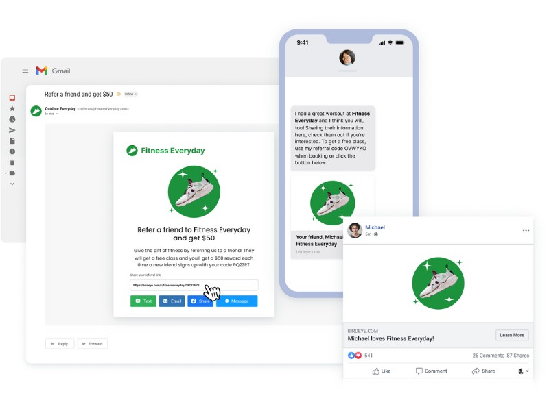 Referral Sources: Collect referrals on any channel Make it easy for your customers to refer friends with requests capabilities across email, text, and social.