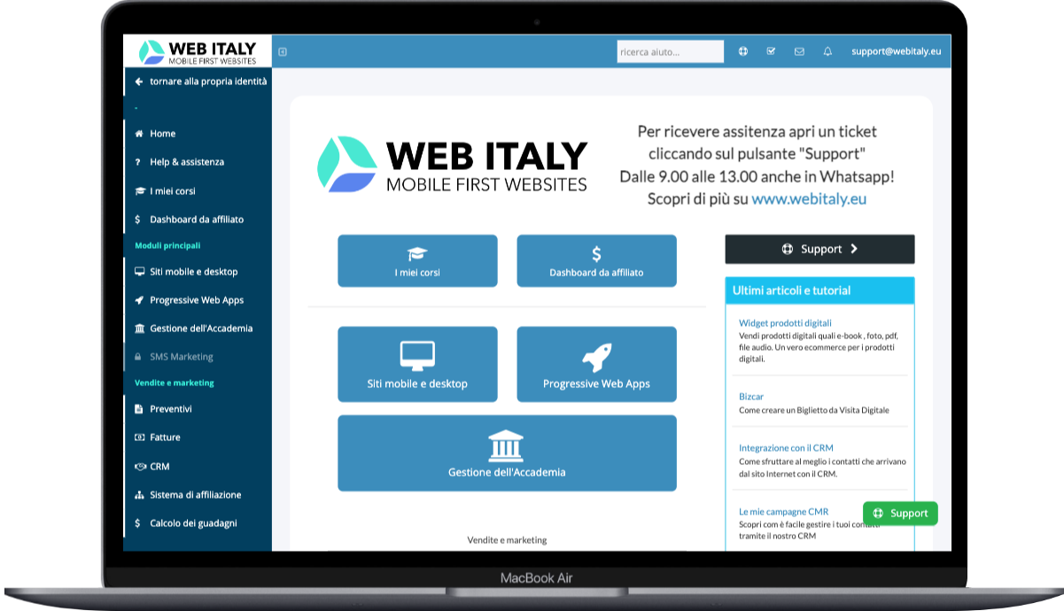 Piattaforma Web Italy Agenzia Web in Franchising 