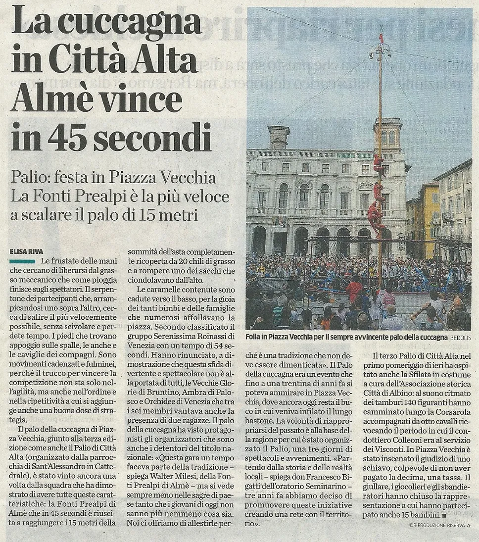 La cuccagna in Città Alta