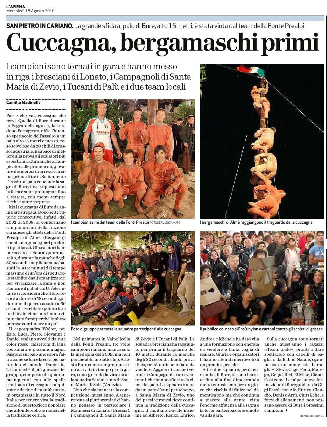 Bergamaschi trionfano