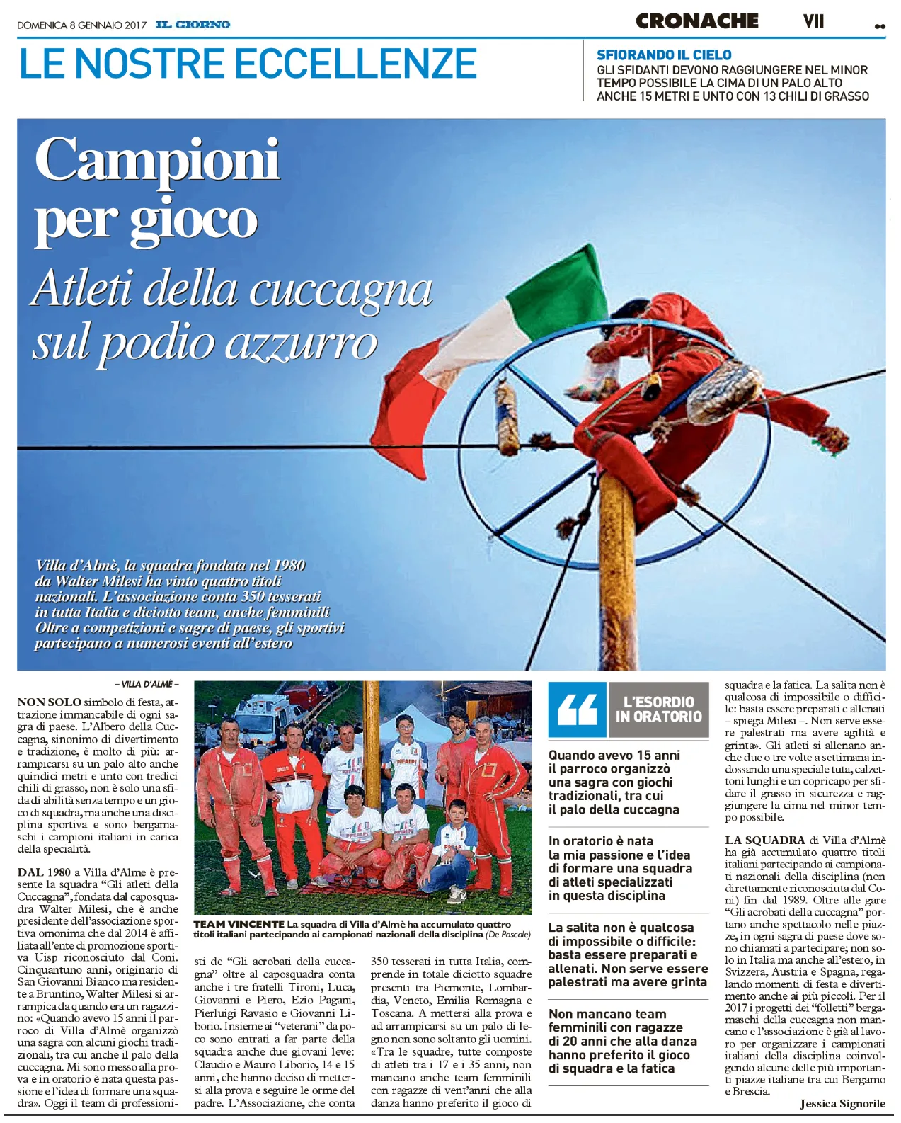  Villa d'Almè, la squadra regina della cuccagna