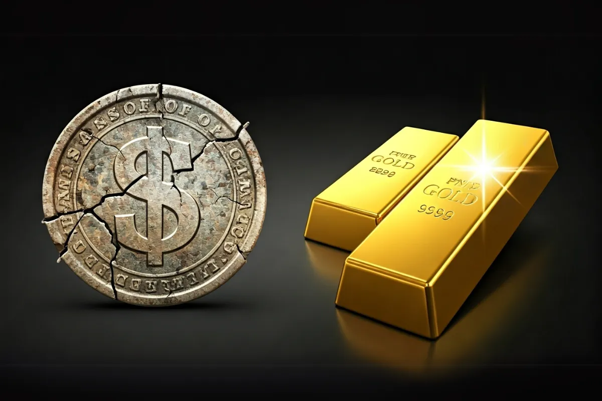 Il Dollaro Vacilla, l'Oro Risplende