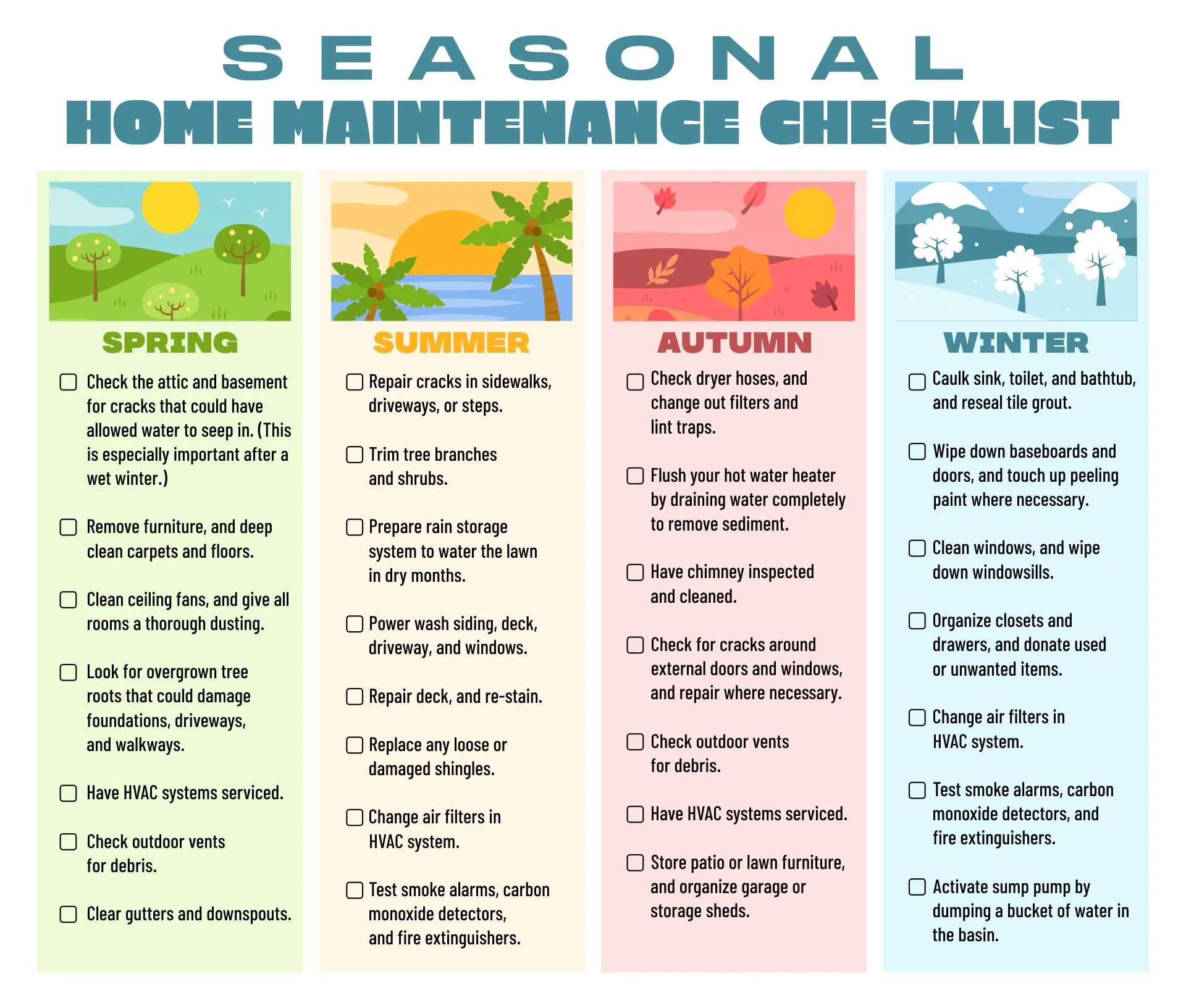 "The Ultimate Seasonal Home Maintenance Checklist"