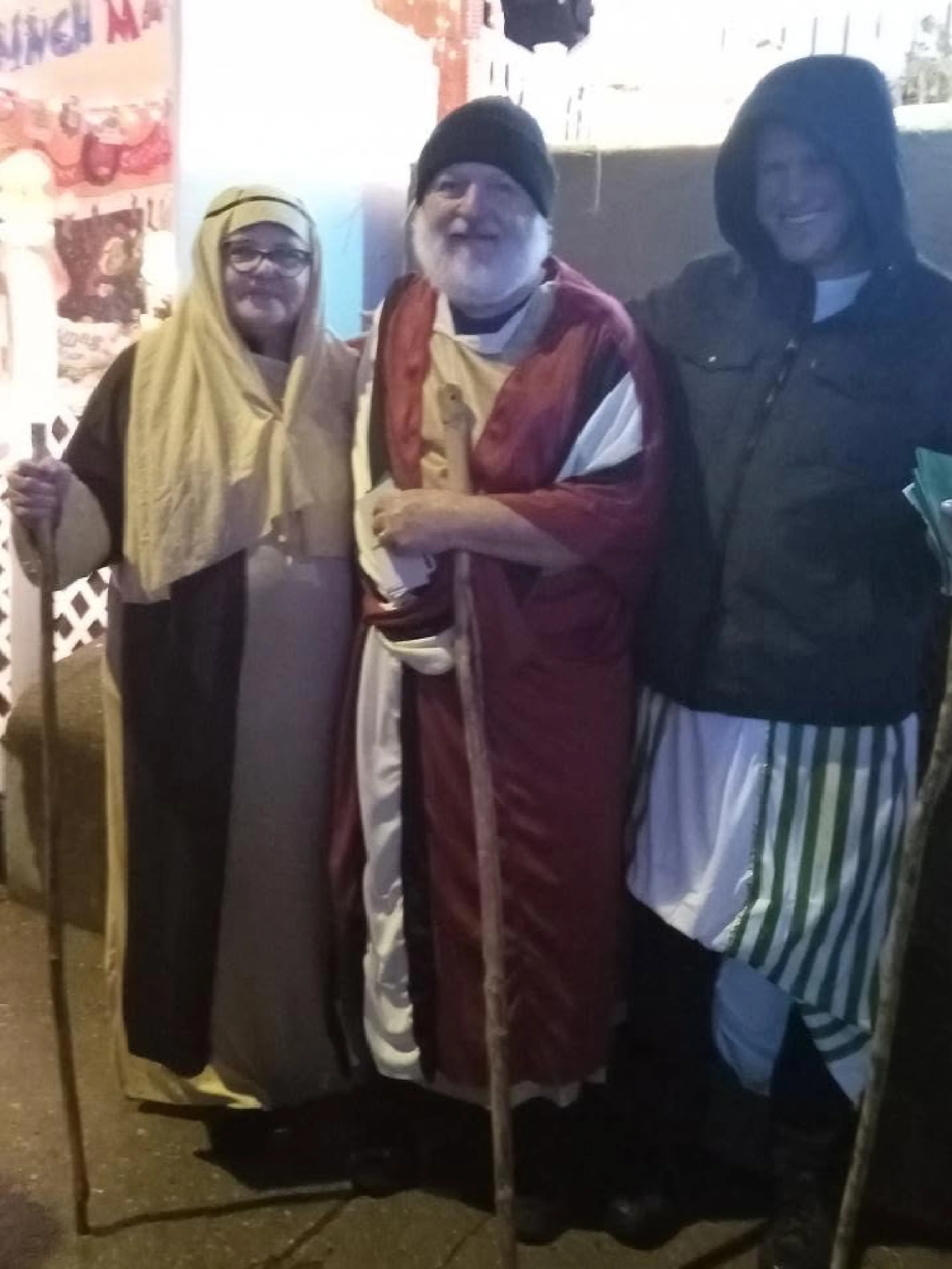 3 Shepherds spreading the good news on a cold, rainy night in Baltimore.