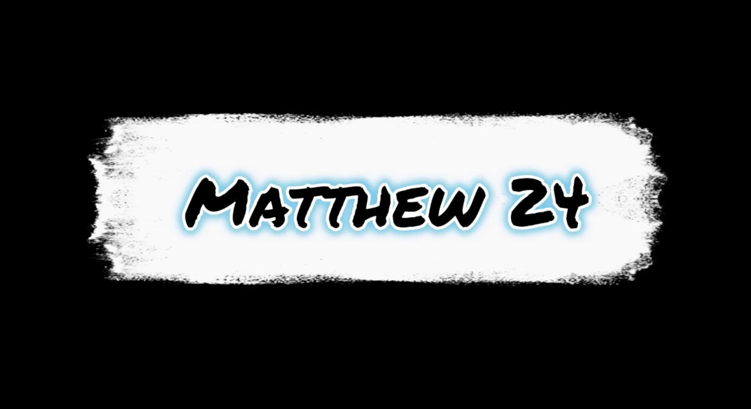 Matthew 24 pt 1 - Pt A