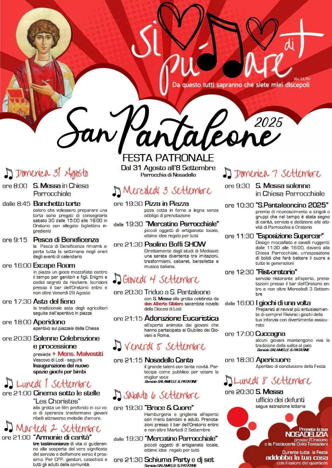 Domenica 7 settembre Nosadello CR.