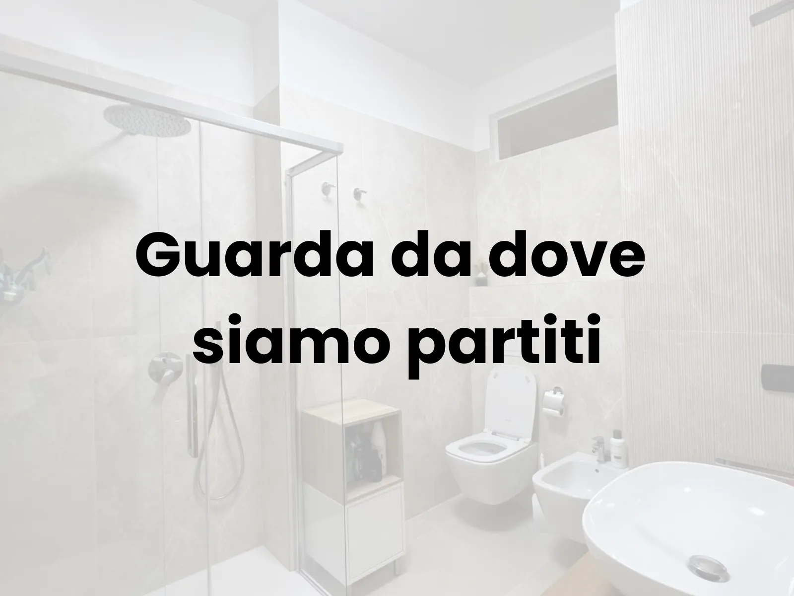 Bagno principale con doccia walk-in gres effetto marmochiaro